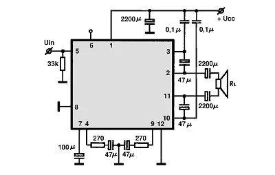 BA5415A BTL electronic component with associated schematic circuit diagram